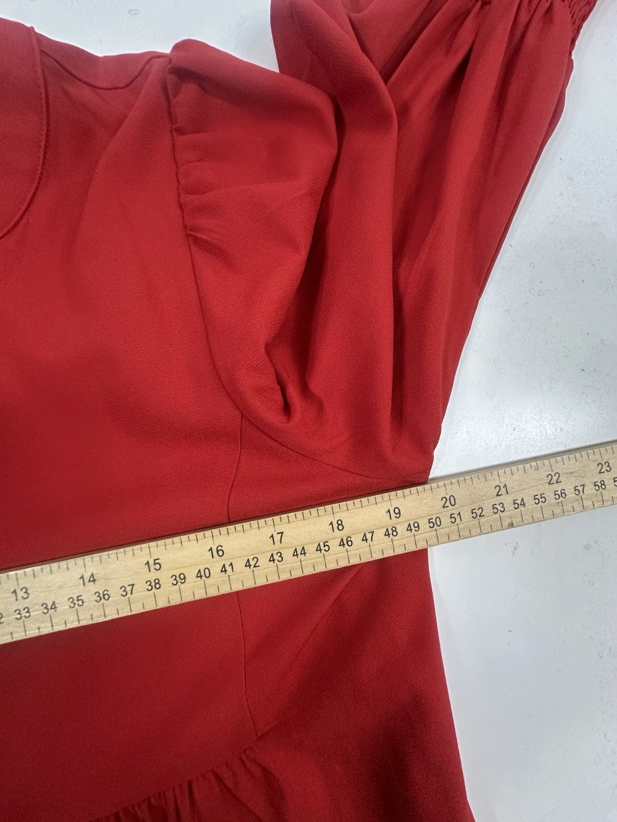 Abito Pomander Place Tuckernuck taglia grande rosso Kenzo popeline con volant a strati