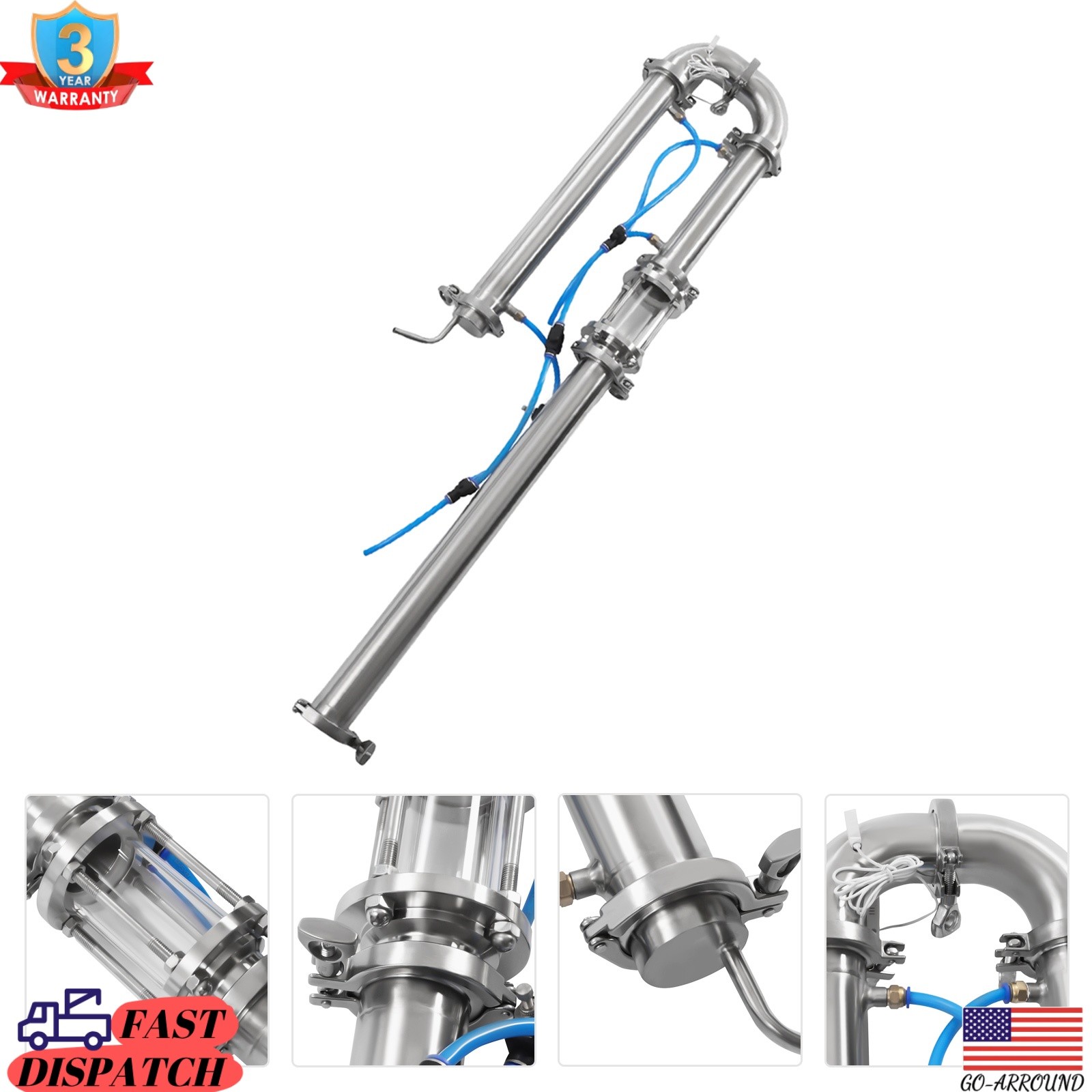 Brew Wine Making Tool 2" in Stainless Still Moonshine Reflux Distilling Column