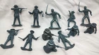 Vintage Fort Apache 60mm Cavalry Marx Playset Figures Group of 12 Metallic Blue