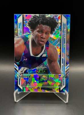 #ad Auto ##x27;d 25 Kadary Richmond 2021 22 Leaf Metal Blue Crystal Auto ##x27;d 24 25 $9.99