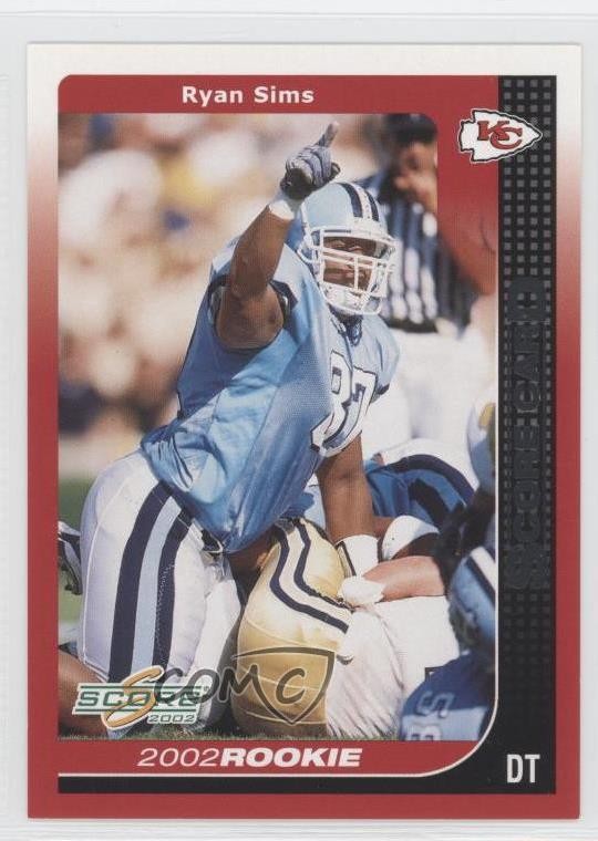 2002 Score 2002 Rookie Scorecard 203/400 Ryan Sims #306 Rookie RC 11pj