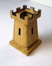 Schach-Turm aus Eiche   Schreibtisch-Organize...