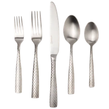 Fortessa Lucca Faceted Brushed 18/10ss 20pc Flatware Set
