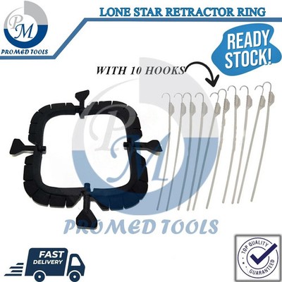 Lone Star Veterinary Surgical Retractor Ring With 10 Hooks Reusable Instruments