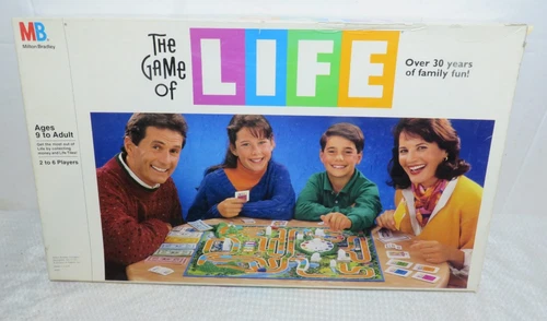 Vintage 1991 THE GAME OF LIFE Milton Bradley Board Game 100% Complete GOOD SHAPE