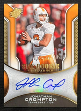 JONATHAN CROMPTON 2010 SPx Rookie Signatures #156 Rookie Card RC AUTO #023/140. rookie card picture