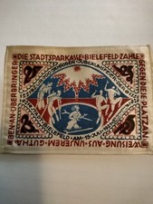 German Bielefeld 25 Mark Linen Notgeld from July 15, 1921