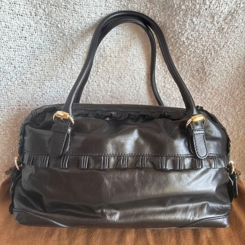 GUCCI Mini Boston Handbag Black Gold Hardware Excellent Condition
