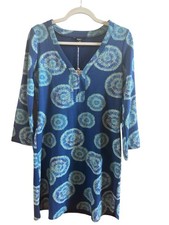 NWT Hawley Blue Sunburst Ashley Dress Size Medium Cruise Beach Made In Canada