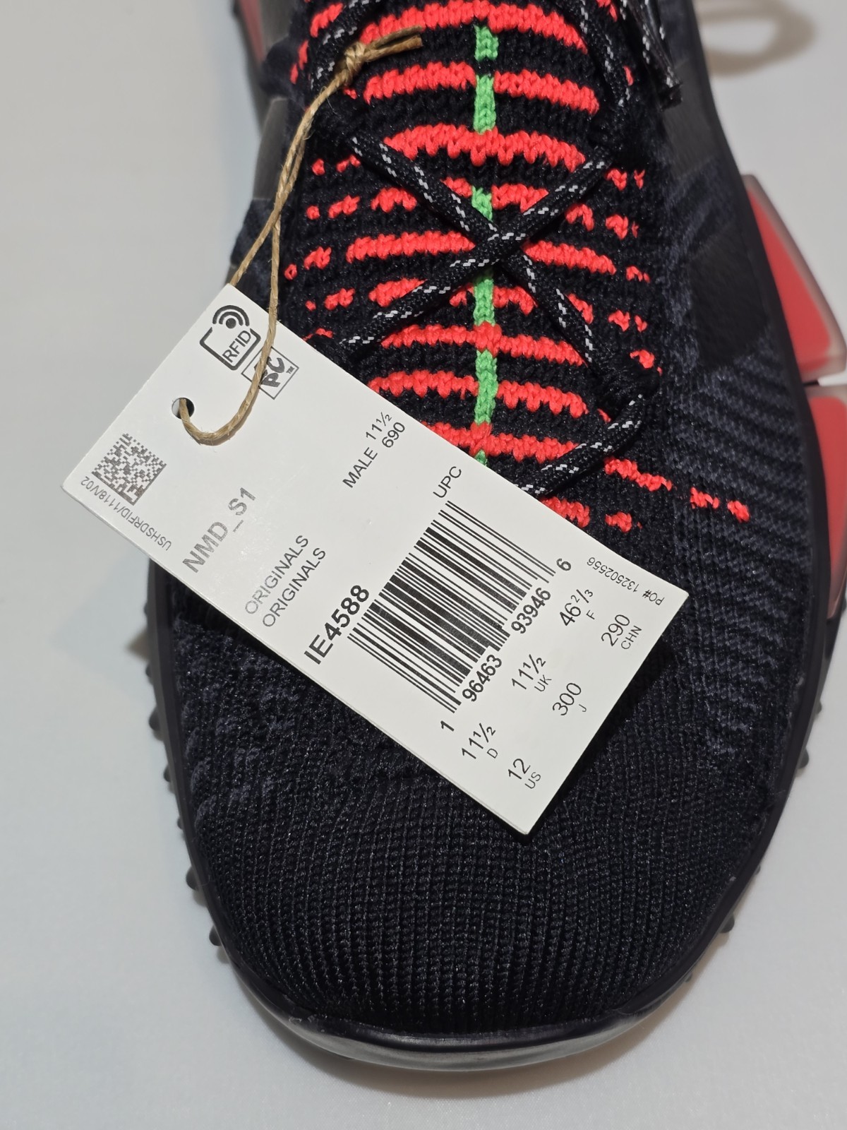 Adidas Originals NMD S1 Men's Sz 12 Sneakers Black Carbon IE4588 Sport Shoes image 6
