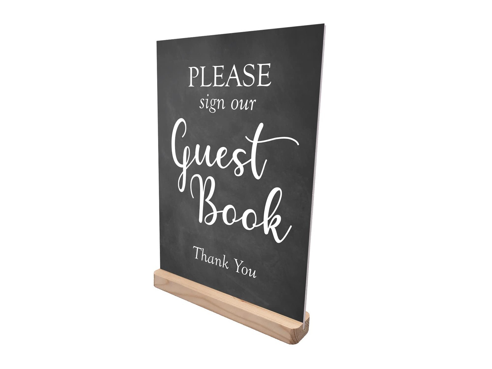 Please Sign Our Guest Book Sign – Freestanding Reception Display (plastic feet)