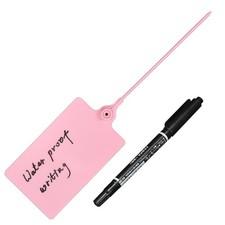 LeadSeals 100 Plastic Shipping Tags - Waterproof, Writable, Hanging Tags with...