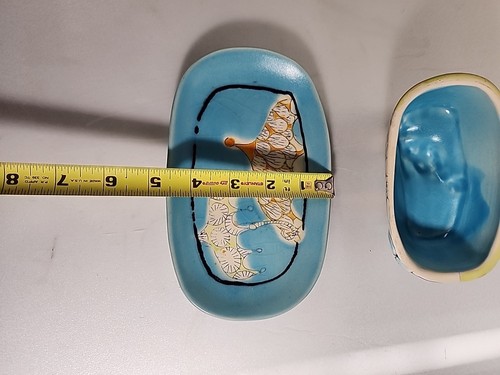 Chandra DeBuse Blue Butterdish Clouds Sea Handmade Sold Out HTF - Picture 14 of 16