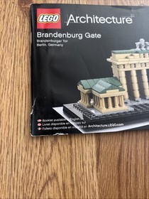 Lego Architecture 21011 Brandenburg Gate Manual Only w/ Free Brick Separator
