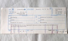 Fahrkarte, DB, Nürnberg - Venezia, 1994
