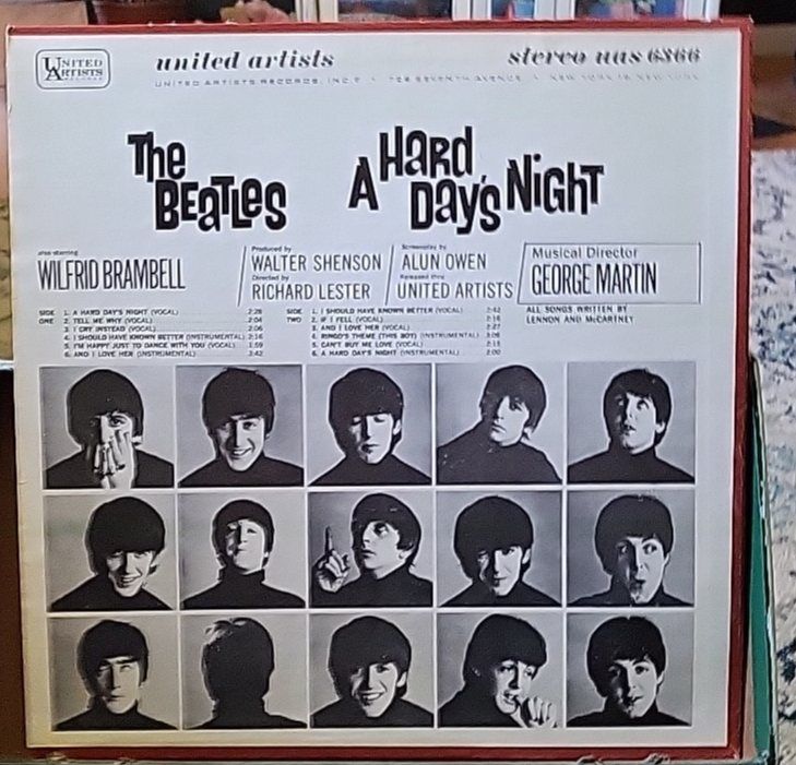 Beatles A Hard Day's Night LP Record United Artists UAS 6366 VG+