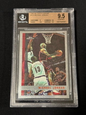 MICHAEL JORDAN 1997 TOPPS CHROME #123 CHICAGO BULLS CARD BGS 9.5 GEM MINT NBA MJ