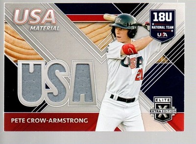2020 Elite Extra Edition USA Material #USAM-PA Pete Crow-Armstrong