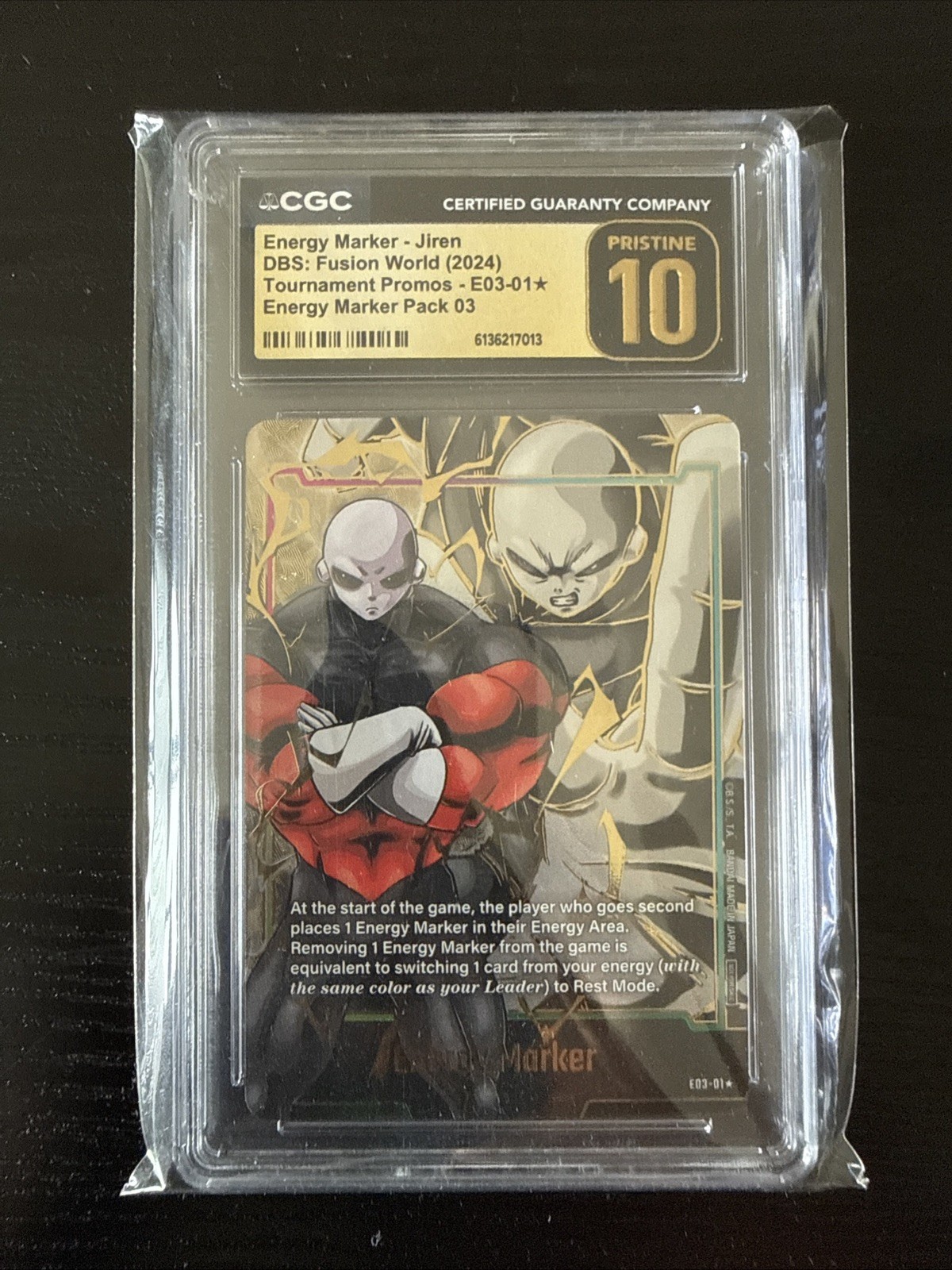 Jiren Energy Marker E03-01 Dragon Ball Tournament Promo CGC Pristine 10 ...