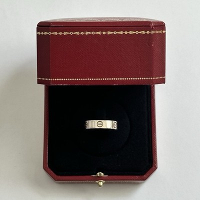 Cartier Love Ring Classic Model 18K White Gold 5.5 mm Size 57 US 8 Thick Band