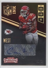 2016 Panini Contenders NFL Ink Gold 20/25 Charcandrick West #11 Auto 0c2