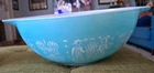 Vintage Pyrex 444 Turquoise Amish Butternut 4 Quart Cinderella Mixing Bowl