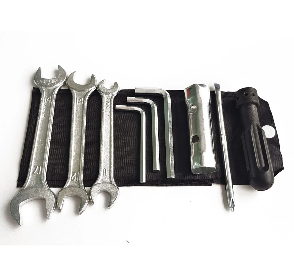 Kit de herramientas de llave inglesa para bujía de motocicleta de 8 piezas con bolsillo de almacenamiento EE. UU. Foto 3 de 4