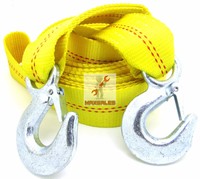 2 X 20ft Heavy Duty Polyester Tow Strap 10,000lbs Spring-loaded Hooks 2 X 20ft Heavy Duty Polyester Tow Strap 10,000lbs Spring-loaded Hooks