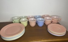 Vintage Hazel Atlas Childs Tea 19 Piece Set Moderntone Pastel