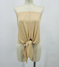 NWOT Free People Beach Convertible Top/Skirt Size Small, Tan, Halter Asymmetric