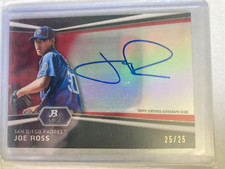 2012 bowman platinum joe ross auto 25/25 1/1
