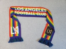 LAFC Los Angeles MLS Football Club Pride Scarf Soccer Rainbow Colorful