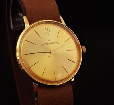 Vintage Watch USSR Poljot De Luxe ULTRA SLIM Soviet Men's Wristwatch Luch 2209