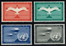 UN New York #Mi12-Mi15 MNH 1951 First Airmail Issue [C1-C4]
