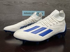 Adidas Adizero Primeknit White Blue Football Cleats Men's Size 10 GV9621 NEW