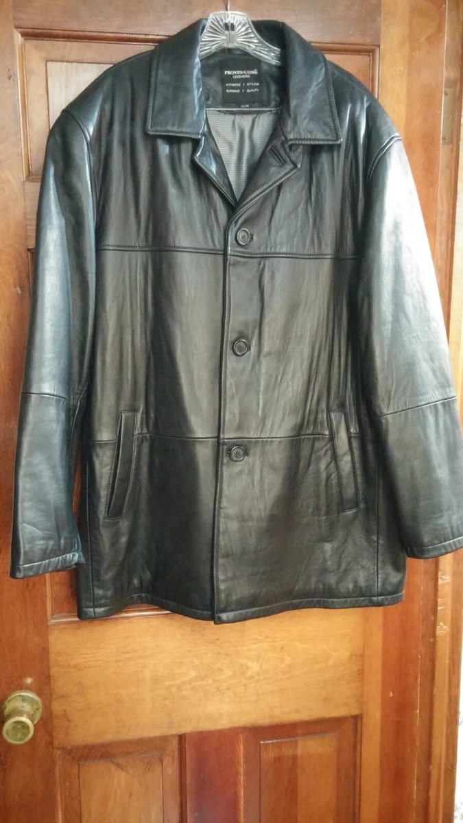 Pronto uomo clearance black leather jacket