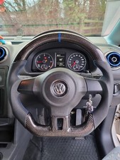 Volkswagen Caddy Flat bottom Carbon Fiber Steering Wheel