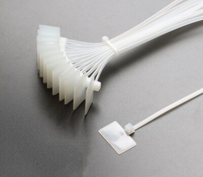 Coloured Cable Tie Marker ID Tie With Write On Tab Label Tag Wire Wiring