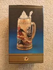 Vintage Anheuser Busch Beer Stein Limited Ed. III Land Transportation Scene. New