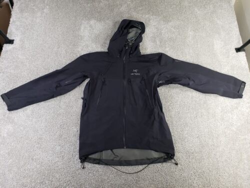 Arc'Teryx Theta AR Men's Jacket Large Full Zip Hooded Black Nylon Membrane - Picture 1 of 21