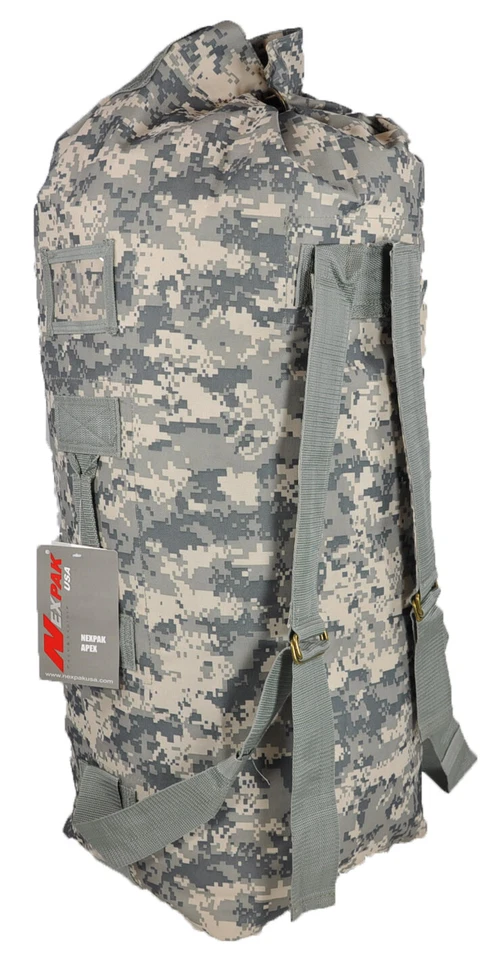 BOLSO DE LONA TÁCTICO MILITAR VIAJE AL AIRE LIBRE 42" NEXPAK EE. UU. MDP142 ACU CAMO Foto 2 de 3