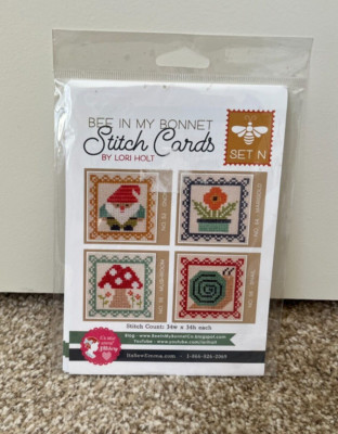 NEW Stitch Cards Set N Gnome Lori Holt It's Sew Emma pattern Bee in my Bonnet