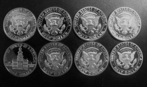 1971 ~ 1979 PROOF Kennedy Clad Half Dollars 8 Coins from US Proof Sets - Picture 4 of 7