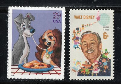 LADY AND TRAMP  + WALT DISNEY * US POSTAGE STAMP MINT
