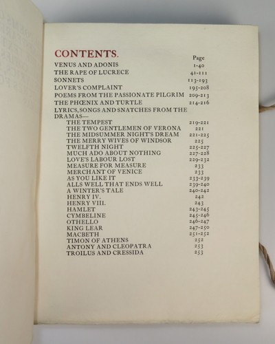 The Poems of William Shakespeare, Essex House Press, 1899, copy #402/450, Fine - Picture 4 of 10