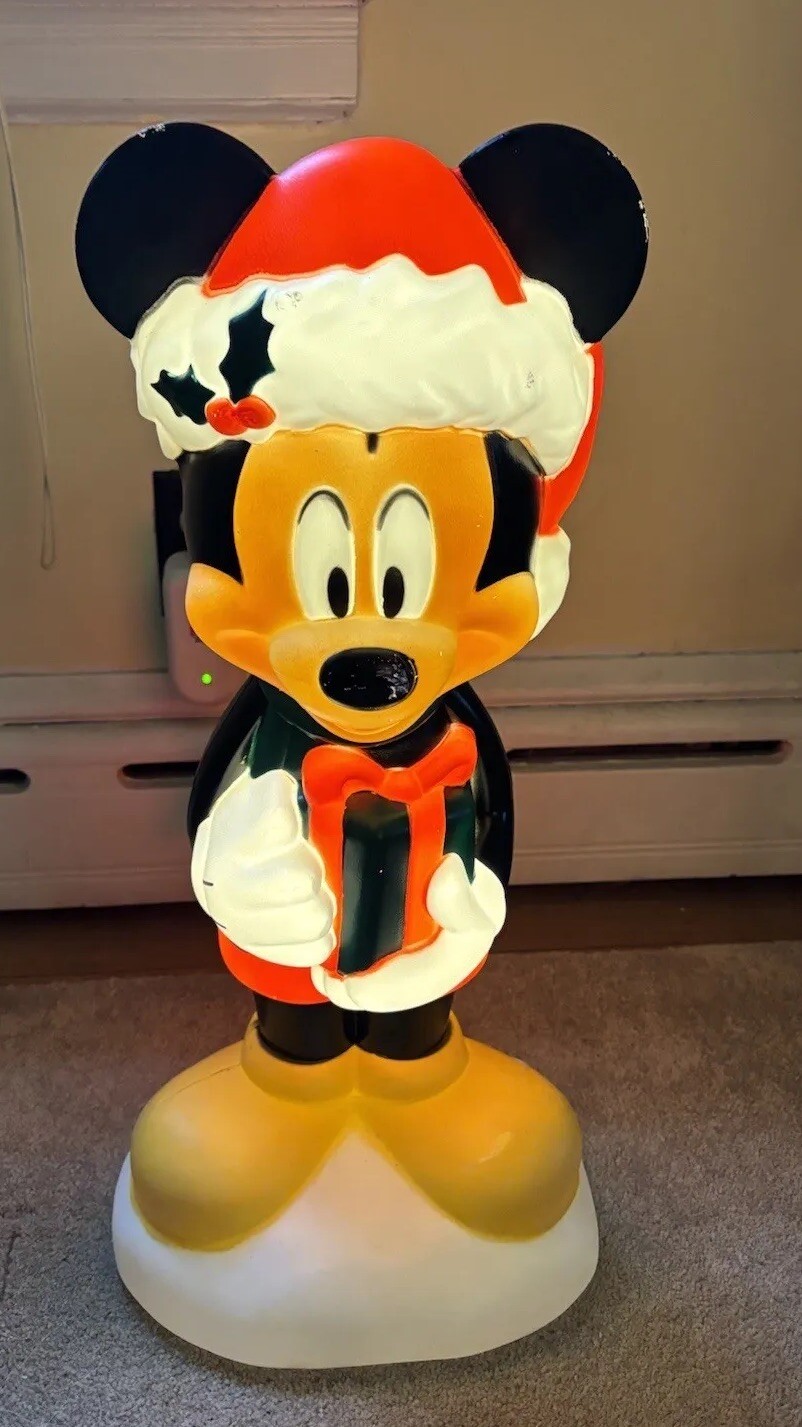 Mickey Mouse Christmas Blow Mold 24” Disney LED Lights Yard Outdoor