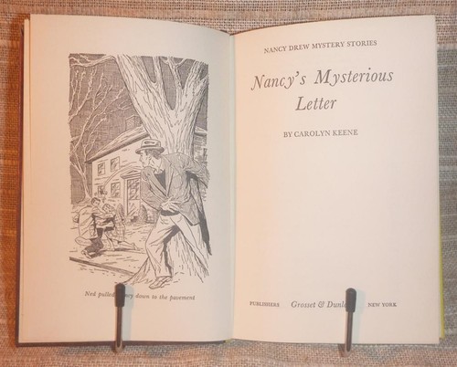 Nancy Drew #8 Nancy's Mysterious Letter - Yellow Spine Matte Hardcover EXC! - Foto 2 di 3