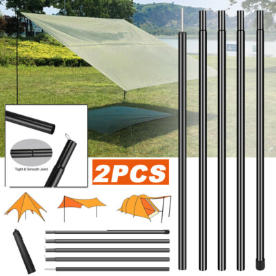 2 Pcs 2m Zeltstangen Teleskopstange Aufstellstange Leichte Ersatz Planenstangen
