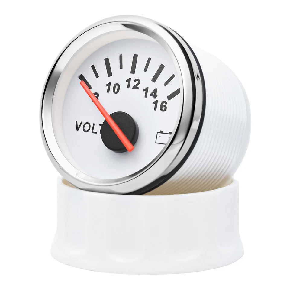 Voltímetro puntero 52 mm medidor de voltímetro calibre 8-16 V voltios para caravana auto barco marino Foto 4 de 4