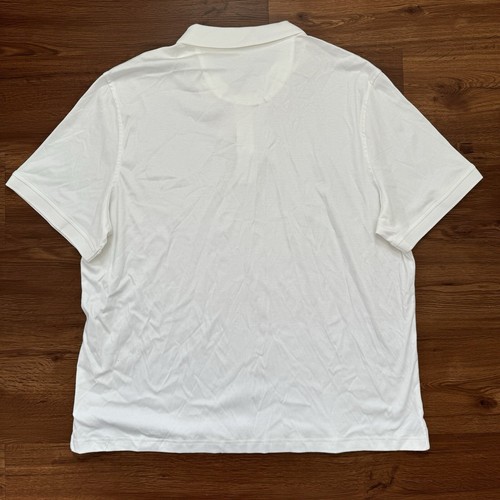 UNTUCKit Polo Golf Bianca Uomo 3XL Regular Fit Manica Corta Damaschino Nuova con etichette - Foto 4 di 7